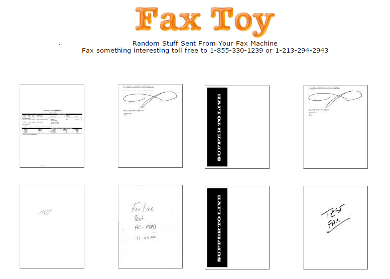 Fax Toy Website
