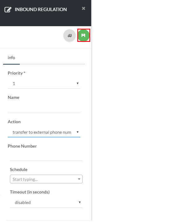 Routing Rule Settings