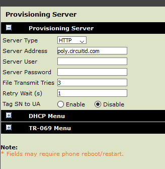 Change Provision Server